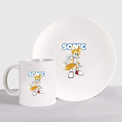 Майлз Тейлз Прауэр Sonic Видеоигра – Набор: тарелка + кружка с принтом купить