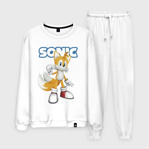 Мужской костюм хлопок Майлз Тейлз Прауэр Sonic Видеоигра