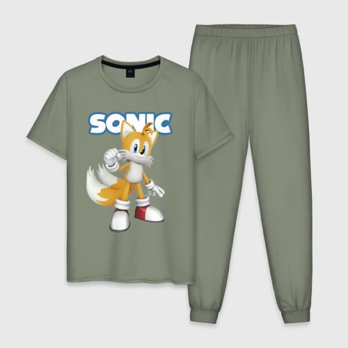 Мужская пижама хлопок Майлз Тейлз Прауэр Sonic Видеоигра