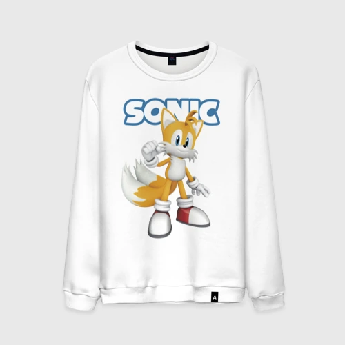 Мужской свитшот хлопок Майлз Тейлз Прауэр Sonic Видеоигра