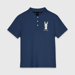 Женское поло хлопок Заяц хочет кофе