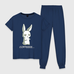 Женская пижама хлопок Заяц хочет кофе