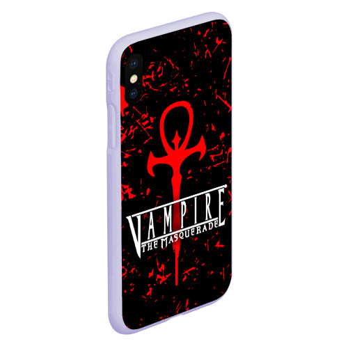 Чехол для iPhone XS Max матовый Vampire The Masquerade Bloodlines, цвет светло-сиреневый - фото 3