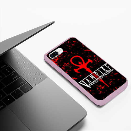 Чехол для iPhone 7Plus/8 Plus матовый Vampire The Masquerade Bloodlines, цвет розовый - фото 5