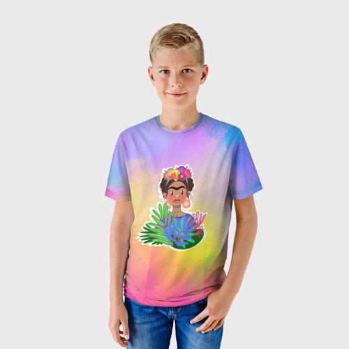 Детская футболка 3D Яркая Фрида, цвет 3D печать - фото 3