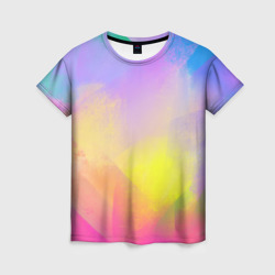 Женская футболка 3D Красочный неон