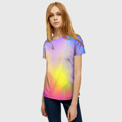 Женская футболка 3D Красочный неон - фото 2
