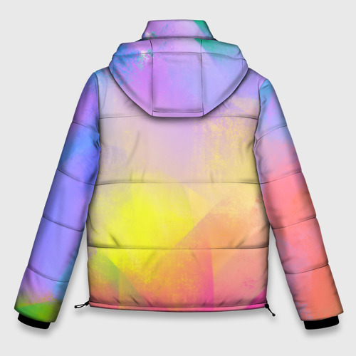 Мужская зимняя куртка 3D Красочный неон, цвет черный - фото 2