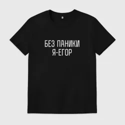 Мужская футболка хлопок Без паники Я Егор