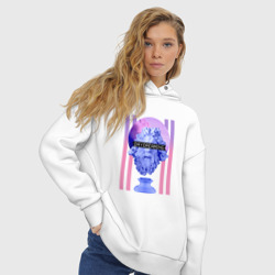 Женское худи Oversize хлопок Daydreaming Vaporwave Statue - фото 2