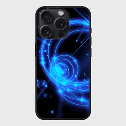 Чехол силиконовый для Apple iPhone 15 Pro Мax матовый Неоновый космос Neon space