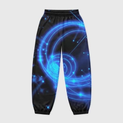 Женские джоггеры оверсайз 3D Неоновый космос Neon space