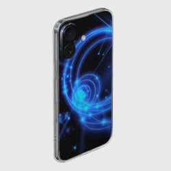 Чехол для iPhone 16 силиконовый с защитой камеры Неоновый космос Neon space - фото 2