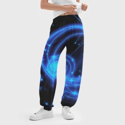 Женские джоггеры оверсайз 3D Неоновый космос Neon space - фото 2