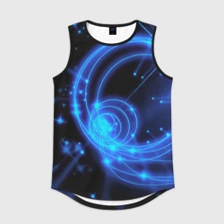 Мужская спортивная майка 3D Неоновый космос Neon space