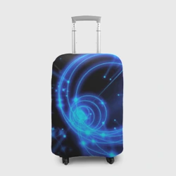 Чехол для чемодана 3D Неоновый космос Neon space