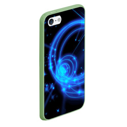 Чехол для iPhone 5/5S матовый Неоновый космос Neon space - фото 2