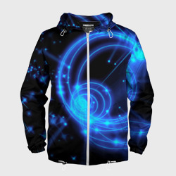 Мужская ветровка 3D Неоновый космос Neon space