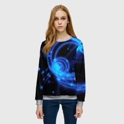 Женский свитшот 3D Неоновый космос Neon space - фото 2