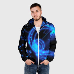 Мужская ветровка 3D Неоновый космос Neon space - фото 2