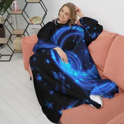 Плед с рукавами Неоновый космос Neon space - фото 2