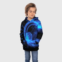 Детская толстовка 3D Неоновый космос Neon space - фото 2