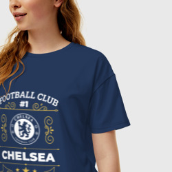 Женская футболка хлопок Oversize Chelsea FC #1 - фото 2