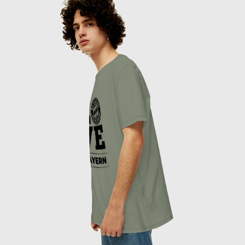 Мужская футболка хлопок Oversize с принтом Bayern Love Классика, вид сбоку #3