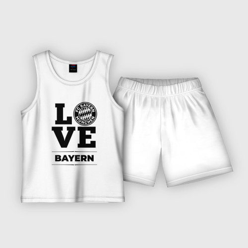 Детская пижама с шортами хлопок Bayern Love Классика, цвет белый