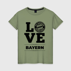 Женская футболка хлопок Bayern Love Классика