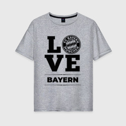 Женская футболка хлопок Oversize Bayern Love Классика