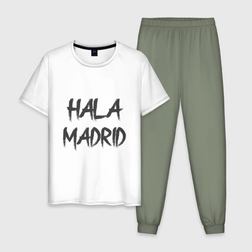 Мужская пижама с белой футболкой хлопок Hala - Madrid