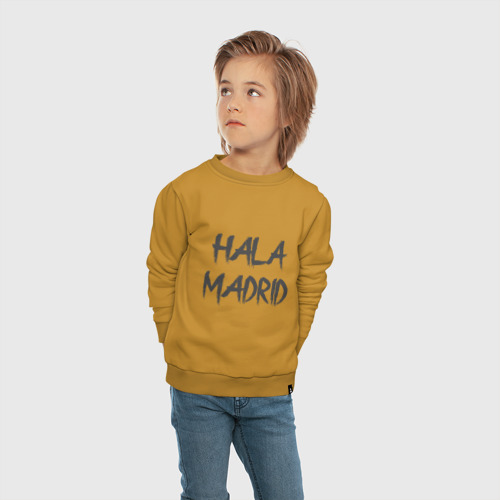 Детский свитшот хлопок Hala - Madrid, цвет горчичный - фото 5