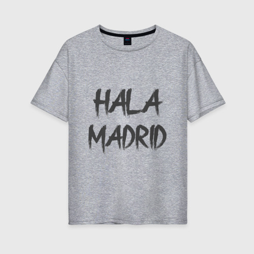 Женская футболка хлопок Oversize Hala - Madrid, цвет меланж