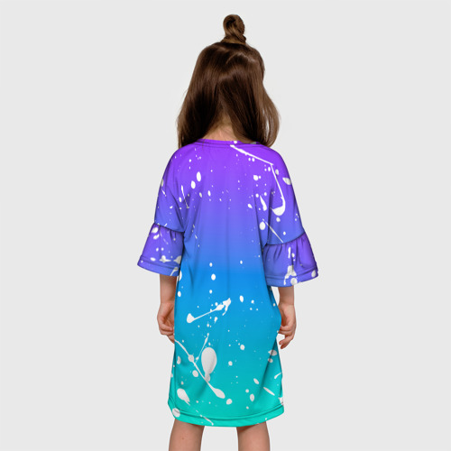 Детское платье 3D с принтом Monsta x, вид сзади #2