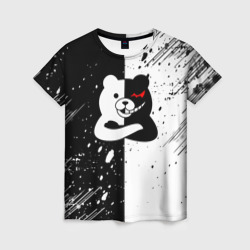 Женская футболка 3D Monokuma брызги