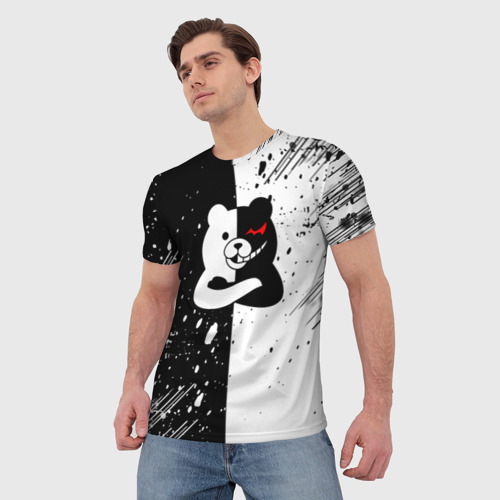 Мужская футболка 3D Monokuma брызги, цвет 3D печать - фото 3