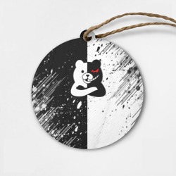 Деревянная игрушка круг Monokuma брызги
