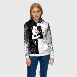 Женская толстовка 3D Monokuma брызги - фото 2