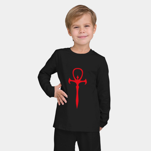 Детская пижама с лонгсливом хлопок Vampire The Masquerade Emblem, цвет черный - фото 3
