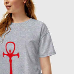 Женская футболка хлопок Oversize Vampire The Masquerade Emblem - фото 2