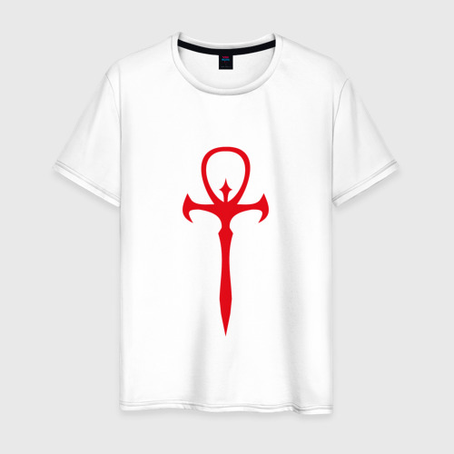 Мужская футболка из хлопка с принтом Vampire The Masquerade Emblem, вид спереди №1