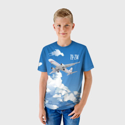Детская футболка 3D Самолет реактивный Ту-214 - фото 2