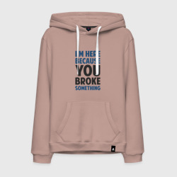 Мужская толстовка хлопок I'm Here Because You Broke Something Essential