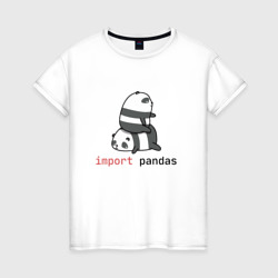 Женская футболка хлопок Import pandas