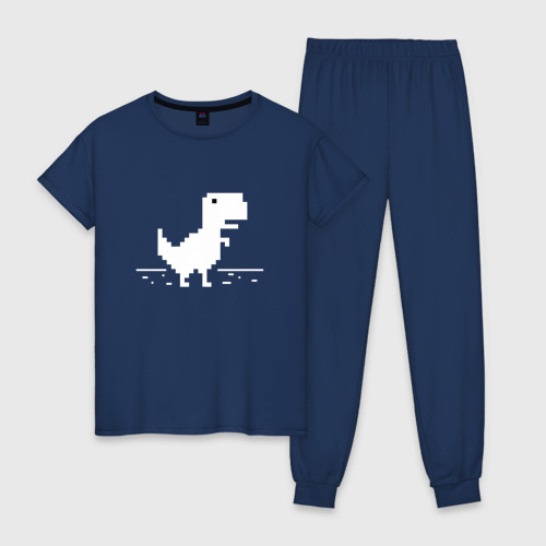 Женская пижама хлопок Chrome t-rex, цвет темно-синий