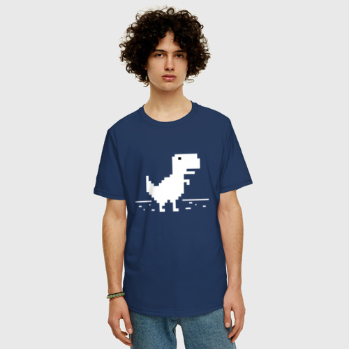 Мужская футболка хлопок Oversize Chrome t-rex - фото 3