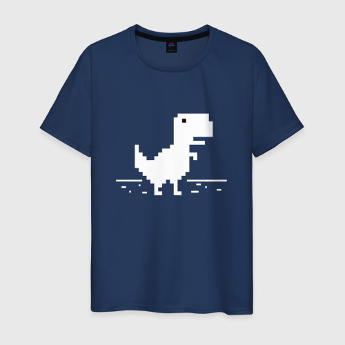 Мужская футболка хлопок Chrome t-rex, цвет темно-синий