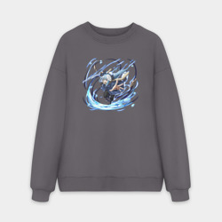 Мужской свитшот oversize без начеса хлопок Летящая Римуру