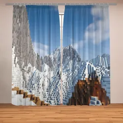 Фотошторы Minecraft Mountains Video game